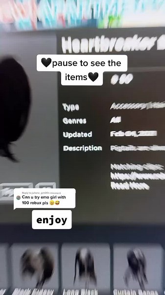 Reply to @juliana_gm05 there you go #roblox #meepcity #fyp #foryou #black #emo