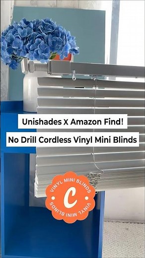 No Drill 1" Vinyl L-Shaped Slats Mini Blinds