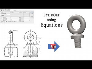 Eye Bolt Modelling using Equations/Relations in SOLIDWORKS | SOLIDWORKS Tutorial for beginners
