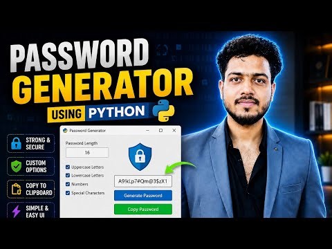 Password Generator Project Using Python | Tkinter GUI | Python Mini Project with Source Code