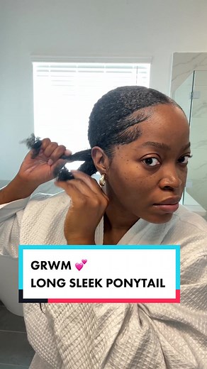 Sleek Ponytail Tutorial for Natural Hair with Weave