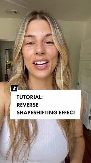 TUTORIAL: REVERSE SHAPESHIFTING EFFECT #reverseshapeshifting #reverseshapeshifterfilter #effecttutorial
