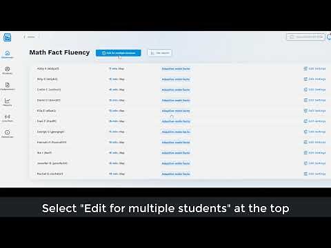 Setting Automatic Math Facts Practice