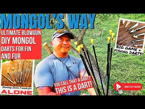 ULTIMATE BIG GAME BLOWGUN HUNTING & FISHING DARTS/DIY MONGOL BLOWGUN DARTS.