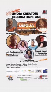 14K views · 57 reactions | Experience the rhythmic heartbeat of Africa at Africa UMOJA! Join us on June 12th at the iconic Soweto Theatre for a night of electrifying music and captivating dance. General tickets available for R300, while VIP access awaits at R500. Don't miss this unforgettable cultural celebration! #AfricaUmoja #SowetoTheatre #Music #Dance #CulturalCelebration | UMbali | Facebook