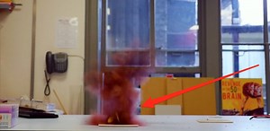 Very sensitive explosive nitrogen triiodide