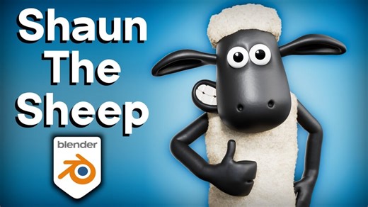 Shaun the Sheep 🐑 (Blender Sculpting Fan Art)