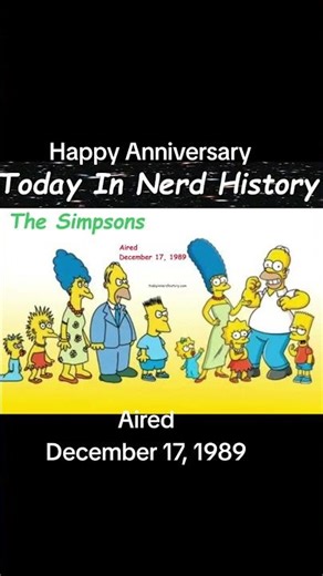 The Simpsons premiered December 17, 1989.