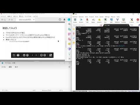 その50 Linuxのメモリ管理入門 デモ編