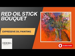 Expressive Red Bouquet: Oil Stick Painting Demo