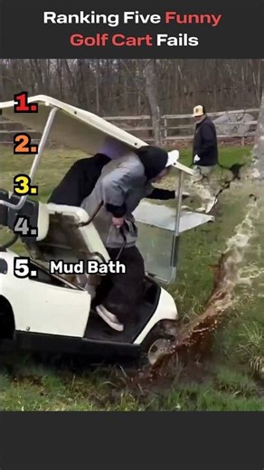 Five Funny Golf Cart Fails Ranked!! #shorts #reels #funny