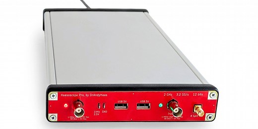 Haasoscope Pro open-source, real-time sampling USB oscilloscope supports up to 2GHz bandwidth (Crowdfunding) - CNX Software