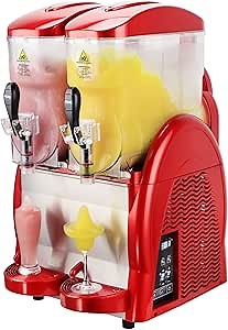Alcohol Drink Slushy Machine Commercial Use 3.2 Gallons x 2 Tanks Margarita Machine For Frozen Drink, Cocktail, Ice Cream, Coffee, Beer, Syrup for Bar Restaurant Party Buffet