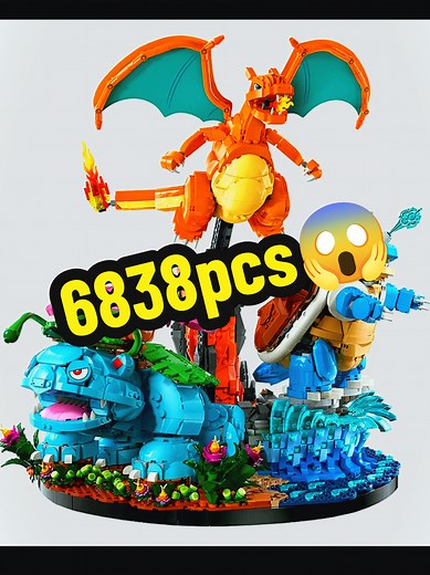 Assemblez Vos Pokémon en LEGO : Florizarre, Dracaufeu et Tortank