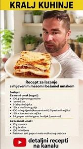 Recept za lazanje s mljevenim mesom i bešamel umakom👇RECEPT U OPISU👇