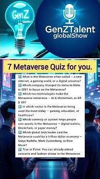 7 Metaverse Quiz Questions for you.- How many do you know