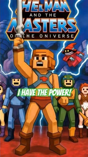 80s & 90s Cartoon Minecraft Transformation #minecraft #heman #thundercats #voltron #silverhawks #fyp