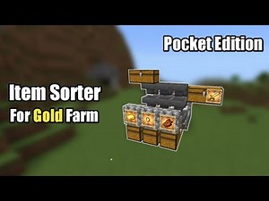 Easy 1.21 Sorting System In Minecraft Pocket Edition For Gold Farm