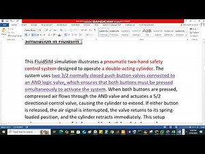 TWO HAND SAFETY CONTROL USING FLUIDSIM SIMULATION