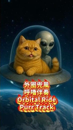 宇宙邊緣搭UFO：喵喵呼嚕聲當BGM｜UFO Orbit Chill #曼赤肯 #funny #cat #貓咪日常