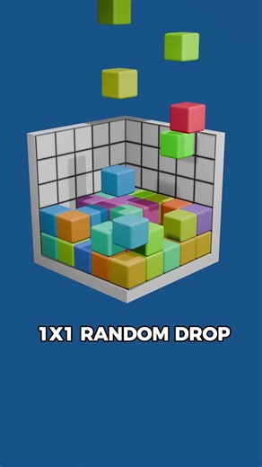 Oddly Satisfying 1x1 Random Drop 🧱