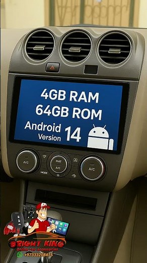 Nissan Altima Android Car Screen Upgrade Replaced Stereo with CarPlay & Rear Camera Bright King#car