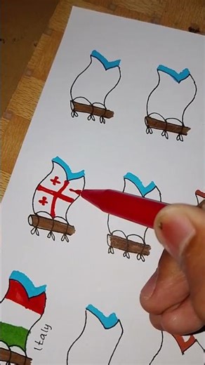 Drawing flag Georgia#shorts #trending