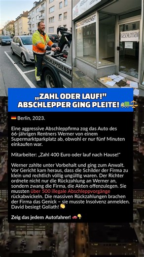 „ZAHL ODER LAUF!" ABSCHLEPPER GING PLEITE! 🚛⚖️