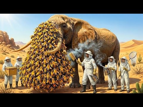 Heroic Rescue Team Saves Elephant from Deadly Swarm of Bees 🐘🐝