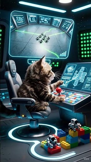 A cute cat that controls other robots