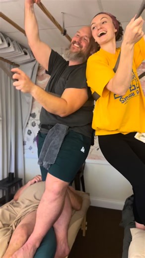 What does class look like when a group of fun loving, talented massage therapists learn barefoot massage? Something like this.  Grateful to have worked with them and help them bring new skills home. 5 states represented (plus me in OH) in this class! Jacob-WV Meagan-TN Rebecca-MI Kelli-IN Amanda-MI Chatchaya-MA #barefootmassage #deeptissue #learnbarefootmassage #ashiatsu #massagetherapists | Learn Barefoot Massage | Facebook