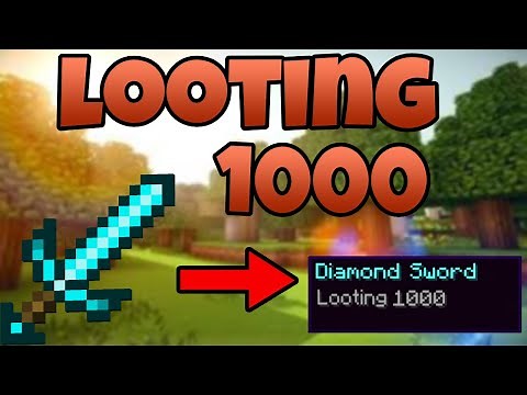 How to get a Looting 1000 sword in minecraft!