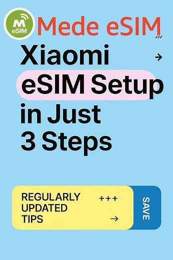 3 Simple Steps to Set Up eSIM on Xiaomi Phones 👇 #esim #smartphone #medeesim #travel #tech #app