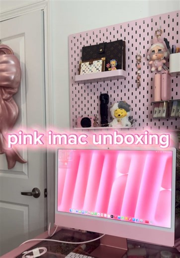 nunca subí este video de él unboxing de mi pink imac, uno de mis regalos 😍😍 #unboxing #imac #pink