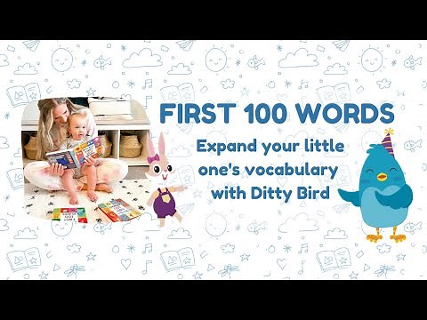 Ditty Bird | First 100 Words Interactive Sound Book for toddlers 1- 3 | speech therapy | Educational
