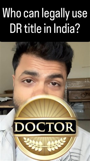 Who can legally use Dr title in India 🇮🇳? #mbbs #neet2026