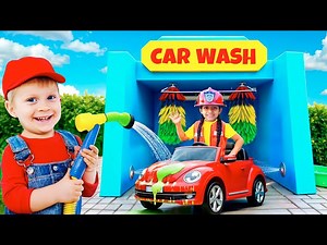 Car Wash Adventure   More Diana and Roma English - Videos For Kids