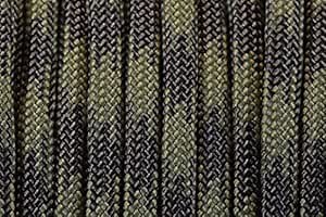 Bored Paracord Brand Paracord/Parachute Cord 7-Strand, 550 Lb. Break Strength Guaranteed U.S. Made, Type III - Olive Drab and Moss Paracord (50 feet)