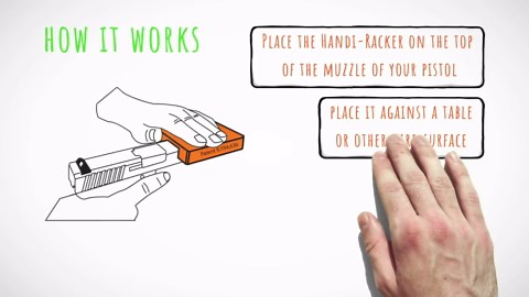 Handi-Racker Slide Rack Assist Gun Tool-Easily Rack Your Semi-Automatic Handguns, Clear Jams, Chamber Rounds, & Field Stripping. Rack Your Pistol with Limited Hand Strength. 2 Sizes!