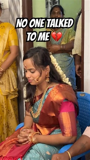 En veetla irundhum…naan thaniya feel panninen… 💔 #lovemarriage #poojajeeva #wedding #bride