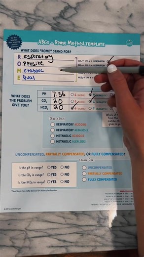 29K views · 294 reactions | ABGs - ROME Method #nurseinthemaking #nursingschool #nursingnotes | Nurse making | Facebook