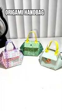 How to make Origami Handbag 👜✨ | Step by step Origami Handbag 👜 #origami #diy #papercraft