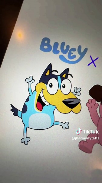Crossover Art: Bluey and Courage the Cowardly Dog