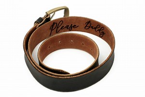 Impact Play BDSM Leather Belt. Customised With the Words Please Daddy. the Ideal Gift for a Daddy Dom or Anyone With a Spanking Fetish - Etsy