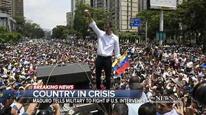 COUNTRY IN CRISIS: Opposition leader, Juan Guaido, renewed calls today rallying his supporters to take on the streets of Venezuela. Ian Pannell reports. https://abcn.ws/2GWAgA4 | ABC World News Tonight with David Muir