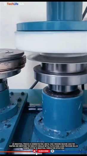 Innovation Metal Plate Edge Finishing Machine for Precision Circular Forming #tech