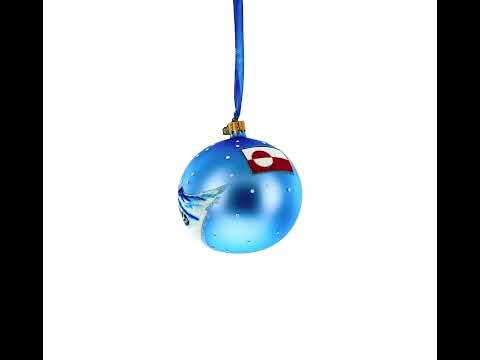 Greenland's Northern Lights Glass Ball Christmas Ornament (KK-1869-100)