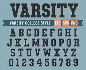 Varsity Font College Font School Font Varsity Letters Font Sport Font Sport Team Font Baseball Font Soccer Font Softball Font Cricut Font - Etsy