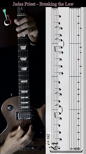 Judas Priest - Breaking the Law | guitar Riff Tutorial #guitartabs #judaspriest #guitarriff #shorts