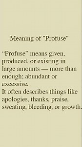 Meaning of "Profuse"